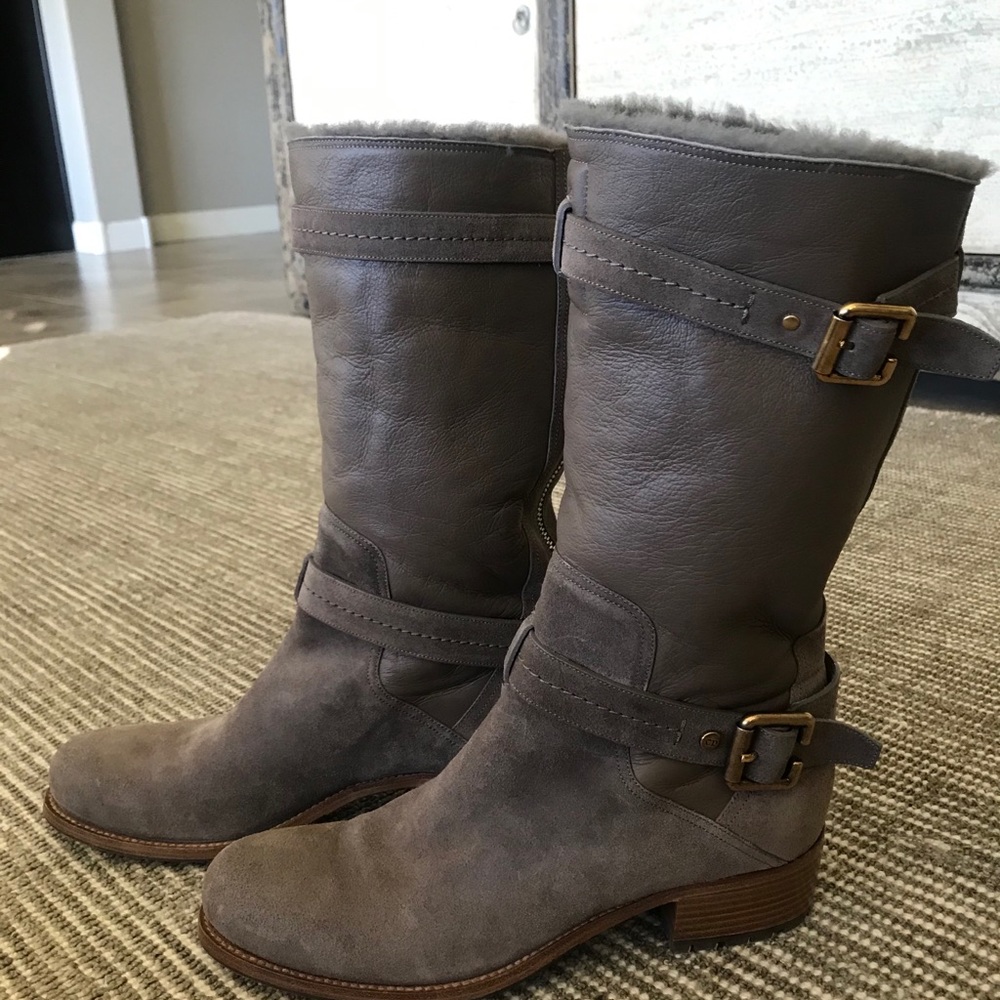 Christian Dior Nubuck/Leather Mid-Calf boots 41 - Picture 14 of 15
